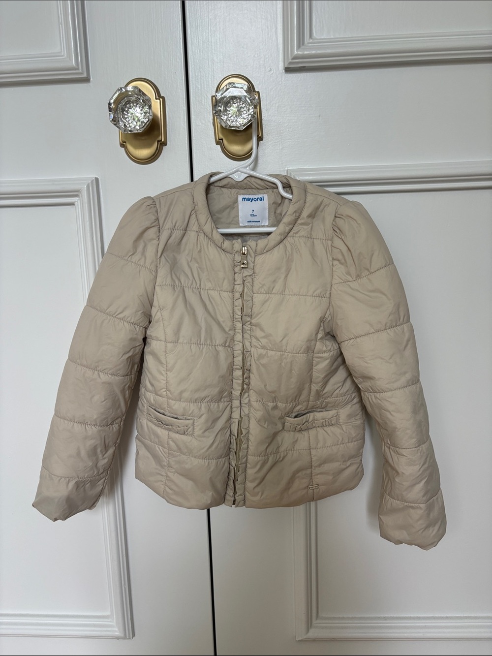 Mayoral Beige Girls' Puffer Jacket